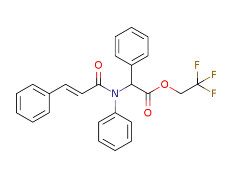 Molecular Structure of 1407150-71-3 (2,2,2-trifluoroethyl 2-[(E)-N-phenylcinnamamido]-2-phenylacetate)