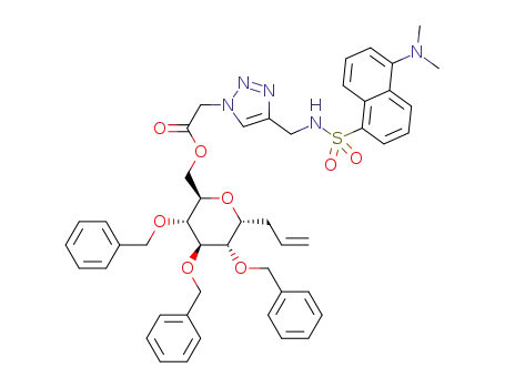 3-{2,3,4-tri-O-benzyl-6-O-{4-[(5-dimethylaminonaphthalene-1-sulfonylamino)methyl]-1H-1,2,3-triazol-1-yl}acetyl-α-D-glucopyranosyl}prop-1-ene