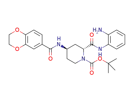 (2R,4R)-tert-butyl 2-((2-aminophenyl)carbamoyl)-4-(2,3-dihydrobenzo[b][1,4]dioxine-6-carboxamido)piperidine-1-carboxylate
