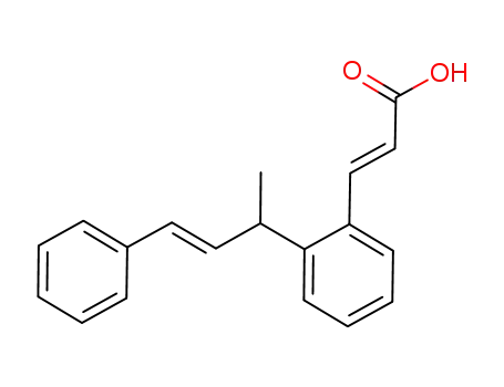 Molecular Structure of 1370037-71-0 ((E)-3-(2-((E)-4-phenylbut-3-en-2-yl)phenyl)acrylic acid)