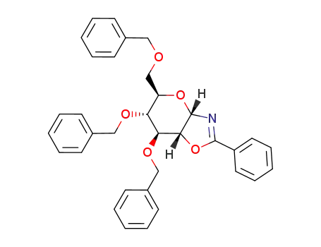 (3aS,5R,6R,7S,7aR)-6,7-Bis-benzyloxy-5-benzyloxymethyl-2-phenyl-5,6,7,7a-tetrahydro-3aH-pyrano[2,3-d]oxazole