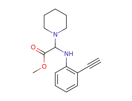 methyl 2-(2-ethynylphenylamino)-2-(piperidin-1-yl)acetate