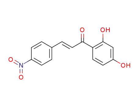 Molecular Structure of 119163-54-1 (2-Propen-1-one, 1-(2,4-dihydroxyphenyl)-3-(4-nitrophenyl)-)