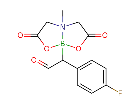 Molecular Structure of 1329422-57-2 (N-methyliminodiacetyl (1-(4-fluorophenyl)-2-oxoethyl)boronate)