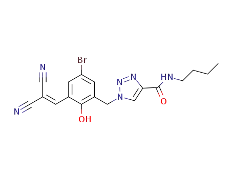 1-[5-bromo-3-(2,2-dicyanovinyl)-2-hydroxybenzyl]-1H-[1,2,3]triazole-4-carboxylic acid butylamide
