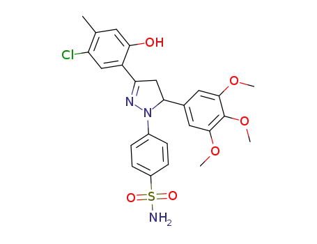 3-(5'-chloro-2'-hydroxy-4'-methylphenyl)-5-(3,4,5-trimethoxyphenyl)-1-(p-sulfamylphenyl)-Δ(2)-pyrazoline