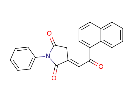 Molecular Structure of 1352240-97-1 (3-(2-naphthalen-1-yl-2-oxo-ethylidene)-1-phenylpyrrolidine-2,5-dione)