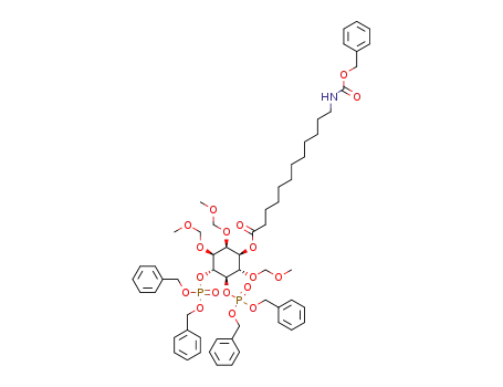 tetrabenzyl 4,5-{1-O-[12-N-(benzyloxycarbonyl)aminododecanoyl]-2,3,6-tri-O-methoxymethyl-myo-inosityl}bisphosphate
