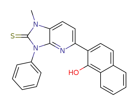 Molecular Structure of 1354628-17-3 (5-(1-hydroxynaphthalen-2-yl)-1-methyl-3-phenyl-1H-imidazo[4,5-b]pyridine-2(3H)-thione)