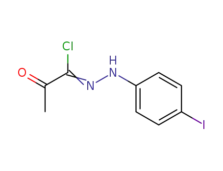 Molecular Structure of 83323-15-3 (Propanehydrazonoyl chloride, N-(4-iodophenyl)-2-oxo-)