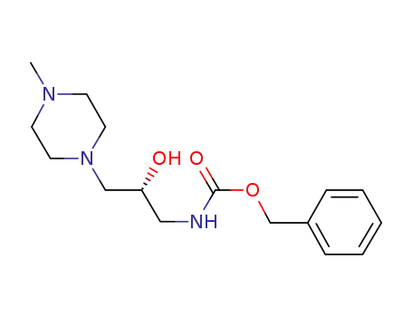 Molecular Structure of 1280666-61-6 (benzyl N-[(2R)-2-hydroxy-3-(4-methylpiperazin-1-yl)propyl]carbamate)