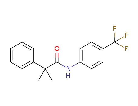 Molecular Structure of 1089531-37-2 (2-methyl-2-phenyl-N-(4-(trifluoromethyl)phenyl)propanamide)