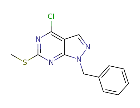 1-benzyl-4-chloro-6-(methylthio)-1H-pyrazolo[3,4-d]pyrimidine
