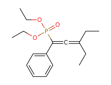 Molecular Structure of 1402063-48-2 (diethyl (3-ethyl-1-phenylpenta-1,2-dien-1-yl)phosphonate)