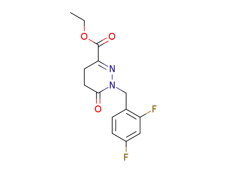 Molecular Structure of 1297284-16-2 (ethyl 1-(2,4-difluorobenzyl)-6-oxo-1,4,5,6-tetrahydropyridazine-3-carboxylate)