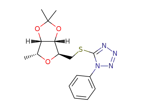 2,5-anhydro-1,6-dideoxy-3,4-O-isopropylidene-1-(1-phenyl-1H-tetrazol-5-ylsulfanyl)-D-talitol