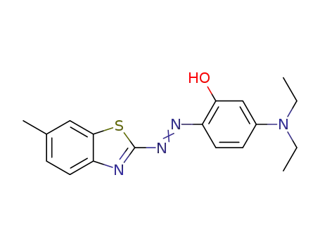 Molecular Structure of 23873-21-4 (Phenol, 5-(diethylamino)-2-[(6-methyl-2-benzothiazolyl)azo]-)