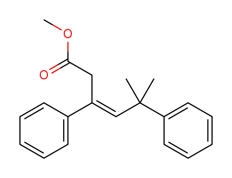 Molecular Structure of 1350764-17-8 (methyl (E)-5-methyl-3,5-diphenyl-3-hexenoate)