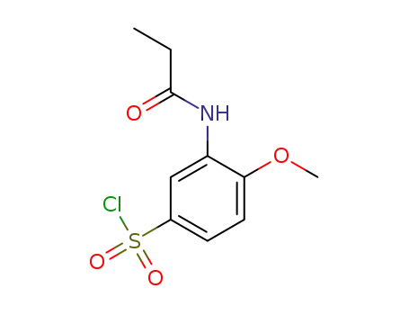 Molecular Structure of 103700-30-7 (4-methoxy-3-propionamidobenzene-1-sulphonyl chloride)