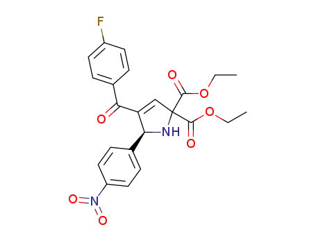 Molecular Structure of 1325732-05-5 (diethyl 4-(4-fluorobenzoyl)-5-(4-nitrophenyl)-1H-pyrrole-2,2(5H)-dicarboxylate)