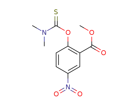 Molecular Structure of 1403384-95-1 (2-dimethylthiocarbamoyloxy-5-nitrobenzoic acid methyl ester)