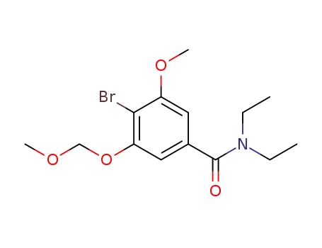 Molecular Structure of 1422953-20-5 (4-bromo-N,N-diethyl-3-methoxy-5-(methoxymethoxy)benzamide)