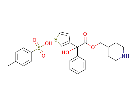 (piperidin-4-yl)methyl 2-(thiophene-3-yl)-2-hydroxy-2-phenylacetate tosylate