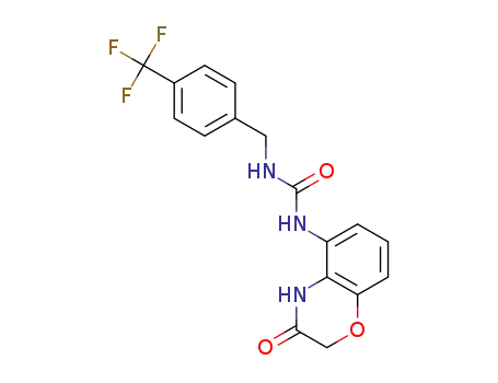 1-(4-(trifluoromethyl)benzyl)-3-(3,4-dihydro-3-oxo-2H-benzo[b][1,4]oxazin-5-yl)urea