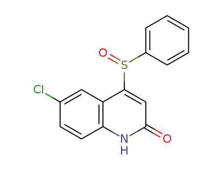 Molecular Structure of 1335232-57-9 (6-chloro-4-(phenylsulfinyl)quinolin-2(1H)-one)