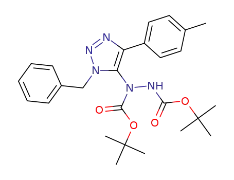 di-tert-butyl 1-(1-benzyl-4-(p-tolyl)-1H-1,2,3-triazol-5-yl)hydrazine-1,2-dicarboxylate
