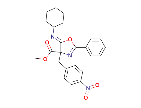 methyl (5Z)-5-(cyclohexylimino)-4-(4-nitrobenzyl)-2-phenyl-4,5-dihydro-1,3-oxazole-4-carboxylate