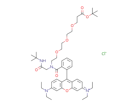 N-[9-(2-([2-(tert-butylamino)-2-oxoethyl](14,14-dimethyl-12-oxo-3,6,9,13-tetraoxapentadec-1-yl)carbamoyl) phenyl)-6-(diethyl-amino)-3H-xanthen-3-ylidene]-N-ethylethanaminium chloride