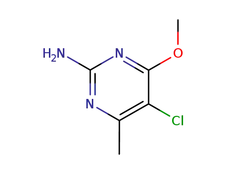 Molecular Structure of 7749-54-4 (5-CHLORO-4-METHOXY-6-METHYLPYRIMIDIN-2-AMINE)