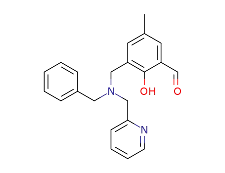 Molecular Structure of 1384168-66-4 (2-[bis(2-pyridylmethyl)aminomethyl]-4-methyl-6-formylphenol)