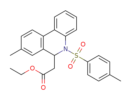 ethyl 2-(5,6-dihydro-8-methyl-5-tosylphenanthridin-6-yl)acetate