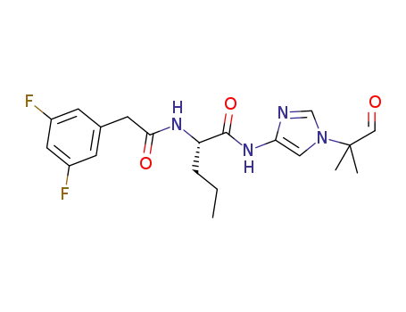 (S)-2-(2-(3,5-difluorophenyl)acetamido)-N-(1-(2-methyl-1-oxopropan-2-yl)-1H-imidazol-4-yl)pentanamide