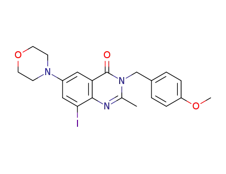 8-iodo-3-(4-methoxybenzyl)-2-methyl-6-morpholino-quinazolin-4(3H)-one