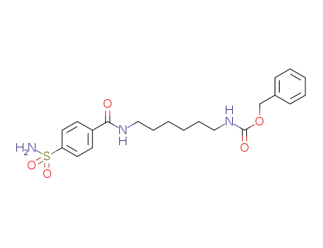 Molecular Structure of 1294354-58-7 (benzyl (6-(4-sulfamoylbenzamido)hexyl)carbamate)