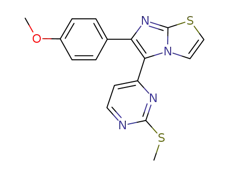 6-(4-methoxyphenyl)-5-(2-(methylthio)pyrimidin-4-yl)imidazo[2,1-b]thiazole