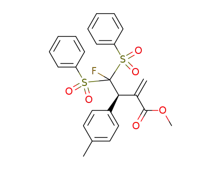 methyl 3-(4-methylphenyl)-4-fluoro-2-methylene-4,4-bis(phenylsulfonyl)butanoate