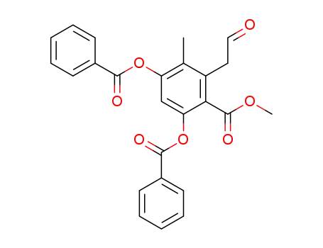 4-(methoxycarbonyl)-6-methyl-5-(2-oxoethyl)-1,3-phenylene dibenzoate