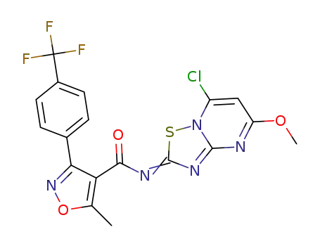 C<sub>18</sub>H<sub>11</sub>ClF<sub>3</sub>N<sub>5</sub>O<sub>3</sub>S