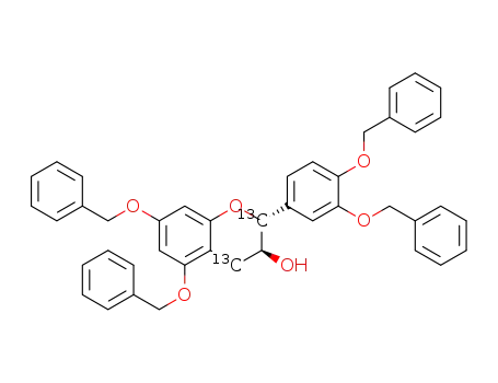 5,7,3',4'-tetra-O-benzyl-[2-<sup>(13)</sup>C,4-<sup>(13)</sup>C]-(2R,3S)-catechin