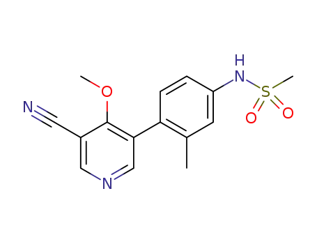 N-(4-(5-cyano-4-methoxy-3-pyridinyl)-3-methylphenyl)methanesulfonamide