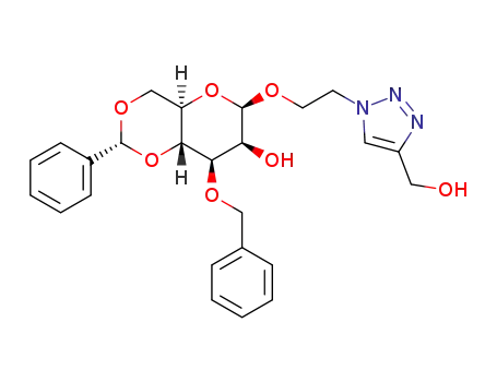 1-(2-(3-O-benzyl-4,6-O-benzylidene-β-D-mannopyranosyloxy)ethyl)-4-hydroxymethyl-1,2,3-triazole