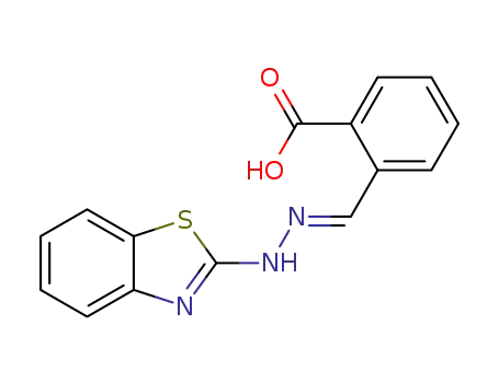 Molecular Structure of 1316315-04-4 (2-[2-(1,3-benzothiazol-2-yl)carbohydrazonoyl]benzoic acid)