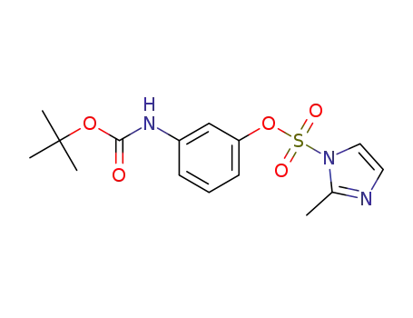 Molecular Structure of 1400942-72-4 (3-((tert-butoxycarbonyl)amino)phenyl 2-methyl-1H-imidazole-1-sulfonate)