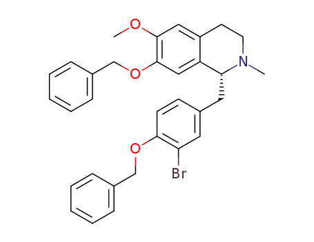 Isoquinoline,
1-[[3-bromo-4-(phenylmethoxy)phenyl]methyl]-1,2,3,4-tetrahydro-6-meth
oxy-2-methyl-7-(phenylmethoxy)-, (R)-