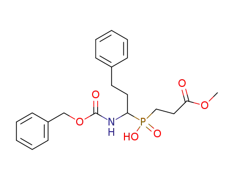 Molecular Structure of 725707-40-4 (methyl 3-[1-N-(benzyloxycarbonylamino)-3-phenylpropyl]hydroxyphosphinylpropanoate)