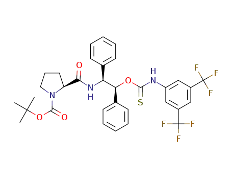 (S)-tert-butyl 2-((1S,2S)-2-(3,5-bis(trifluoromethyl)phenylcarbamothioyloxy)-1,2-diphenylethylcarbamoyl)pyrrolidine-1-carboxylate